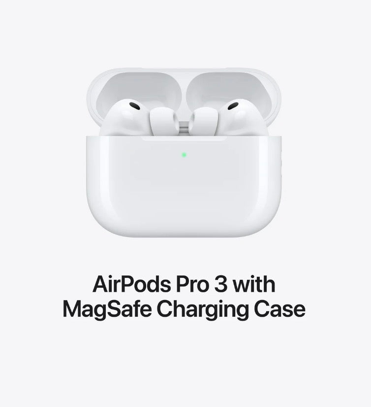 AirPods Pro 3 White w/ MagSafe Case, Bluetooth, ANC, In-Ear Earbuds